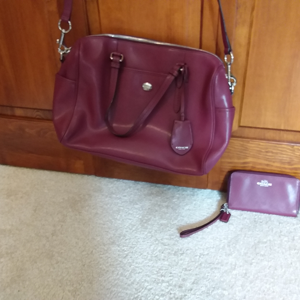 Coach handbag with matching  wallet
